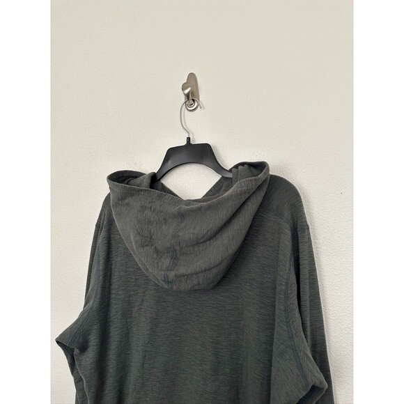 Wings + Horns Hooded Sweatshirt Green Vtg Inspired Beach Casual Pocket Men Large - Picture 7 of 7